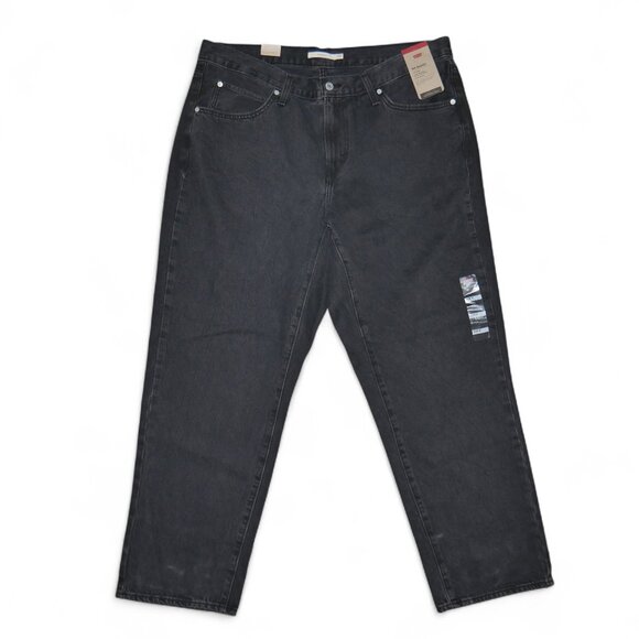 Levi's 94 Baggy Jeans Womens Plus Size 16W Black Stonewash Mid Rise Straight Leg - Picture 3 of 12